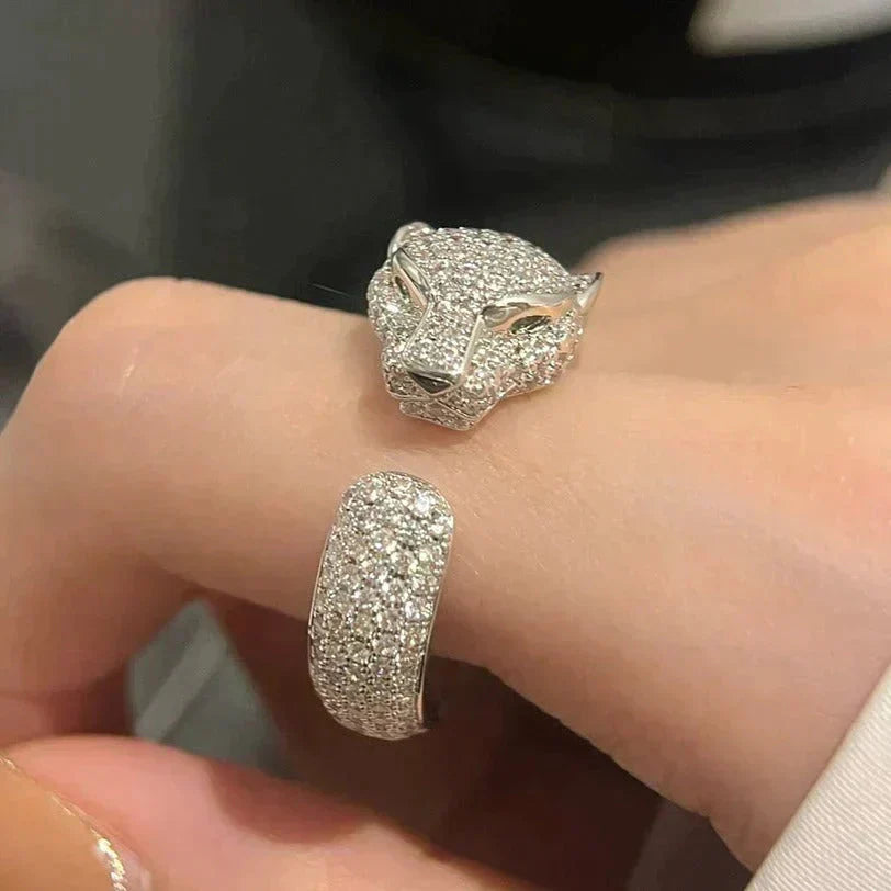 [Marin]BAGUE PANTHÈRE ENTIÈREMENT SERTIE DE DIAMANTS 5.5MM