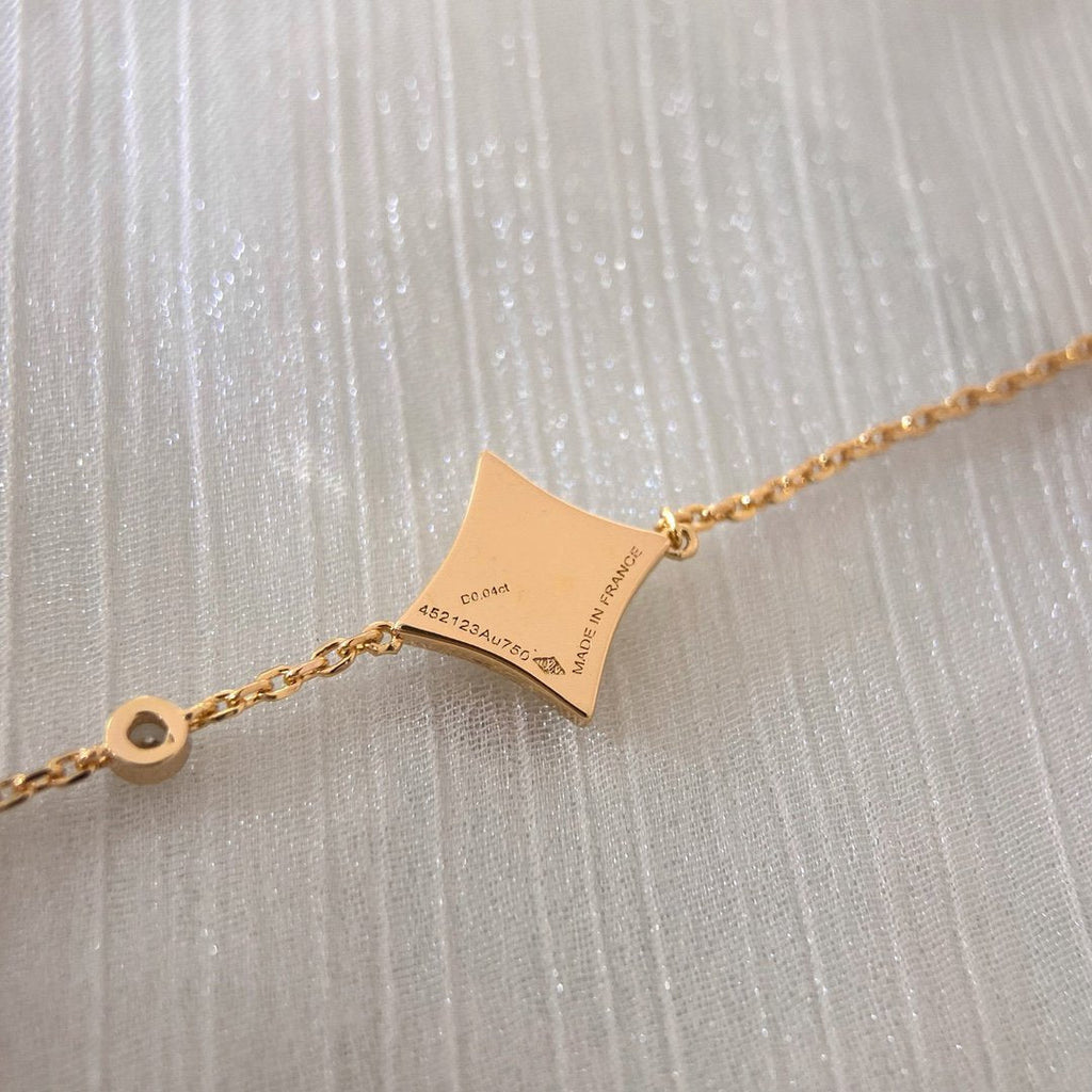 [Marin]COLOR STAR CARNELIAN PINK GOLD DIAMOND BRACELET