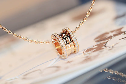 [Marin]ZERO 1 ROCK PEDANT PINK GOLD NECKLACE