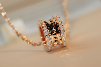 [Marin]ZERO 1 ROCK PEDANT PINK GOLD NECKLACE