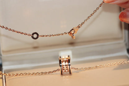 [Marin]ZERO 1 ROCK PEDANT PINK GOLD BLACK NECKLACE