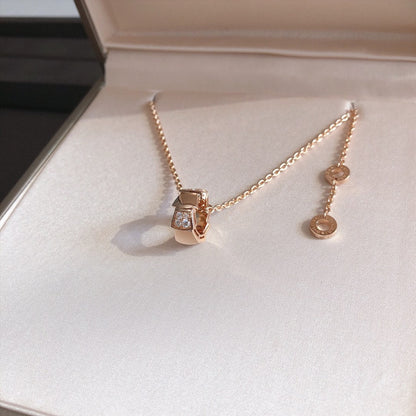[Marin]SERPENTI PEDANT DIAMOND PINK GOLD NECKLACE