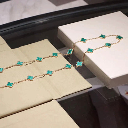 [Marin-Jewelry]CLOVER 20 MOTIFS MALACHITE GOLD
