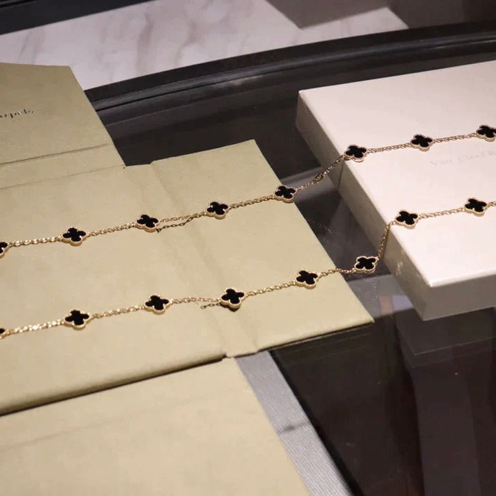 [Marin]CLOVER 20 MOTIFS ONYX COLLIER