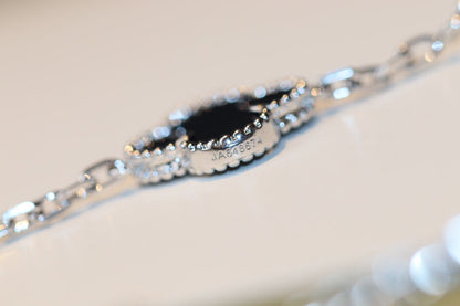 [Marin-Jewelry]CLOVER 20 MOTIFS ONYX DIAMOND SILVER
