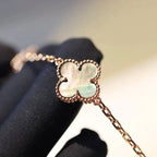 [Marin]COLLIER TRÈFLE 20 MOTIFS NACRE NOIRE DIAMANT