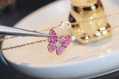 [Marin-Jewelry]BUTTERFLY RED DIAMOND Marin-Jewelry GOLD NECKLACE