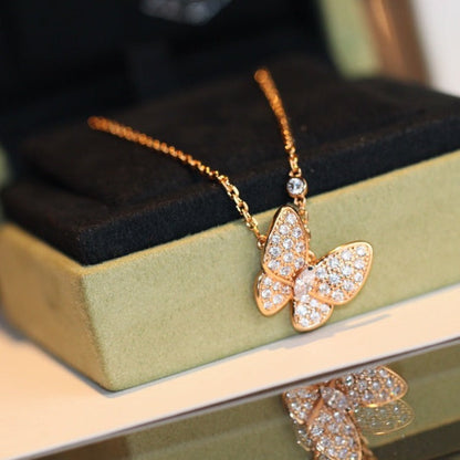 [Marin-Jewelry]BUTTERFLY DIAMOND NECKLACE