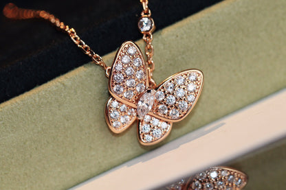 [Marin-Jewelry]BUTTERFLY DIAMOND NECKLACE