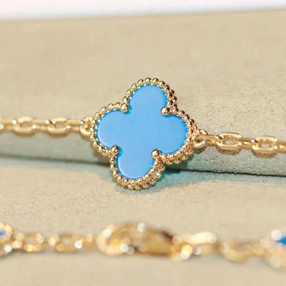 [Marin-Jewelry]CLOVER 20 MOTIFS TURQUOISE GOLD