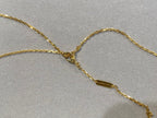 [Marin]COLLIER TRÈFLE 25 MM PLAQUÉ OR CORNALINE