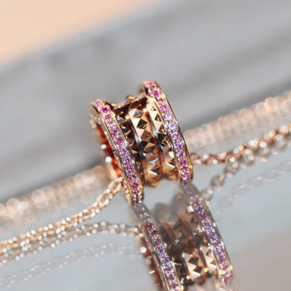 [Marin]ZERO 1 ROCK PINK GOLD PINK DIAMOND NECKLACE