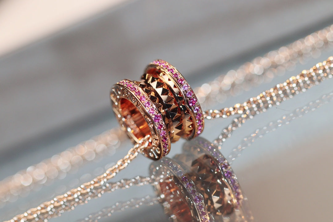 [Marin]ZERO 1 ROCK PINK GOLD PINK DIAMOND NECKLACE