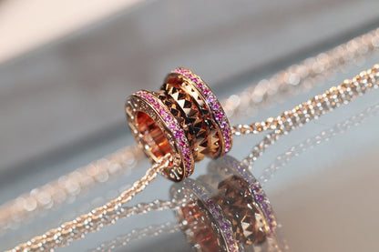 [Marin]ZERO 1 ROCK PINK GOLD PINK DIAMOND NECKLACE