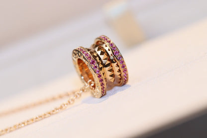 [Marin]ZERO 1 ROCK PINK GOLD PINK DIAMOND NECKLACE