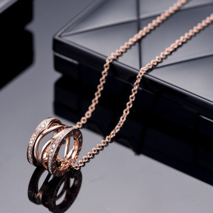 [Marin]ZERO 1 PINK GOLD DIAMOND OPEN NECKLACE