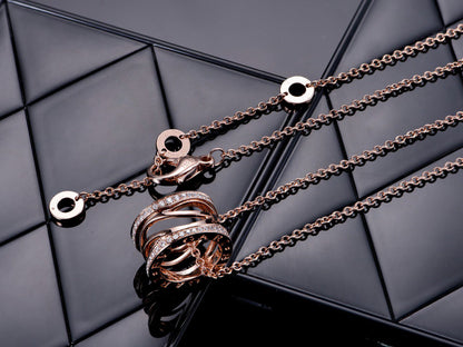 [Marin]ZERO 1 PINK GOLD DIAMOND OPEN NECKLACE