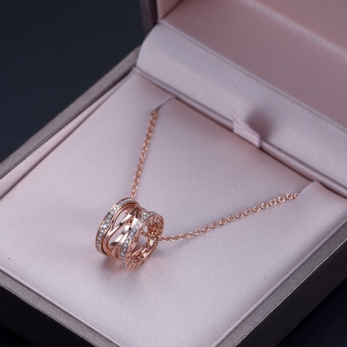 [Marin]ZERO 1 PINK GOLD DIAMOND OPEN NECKLACE