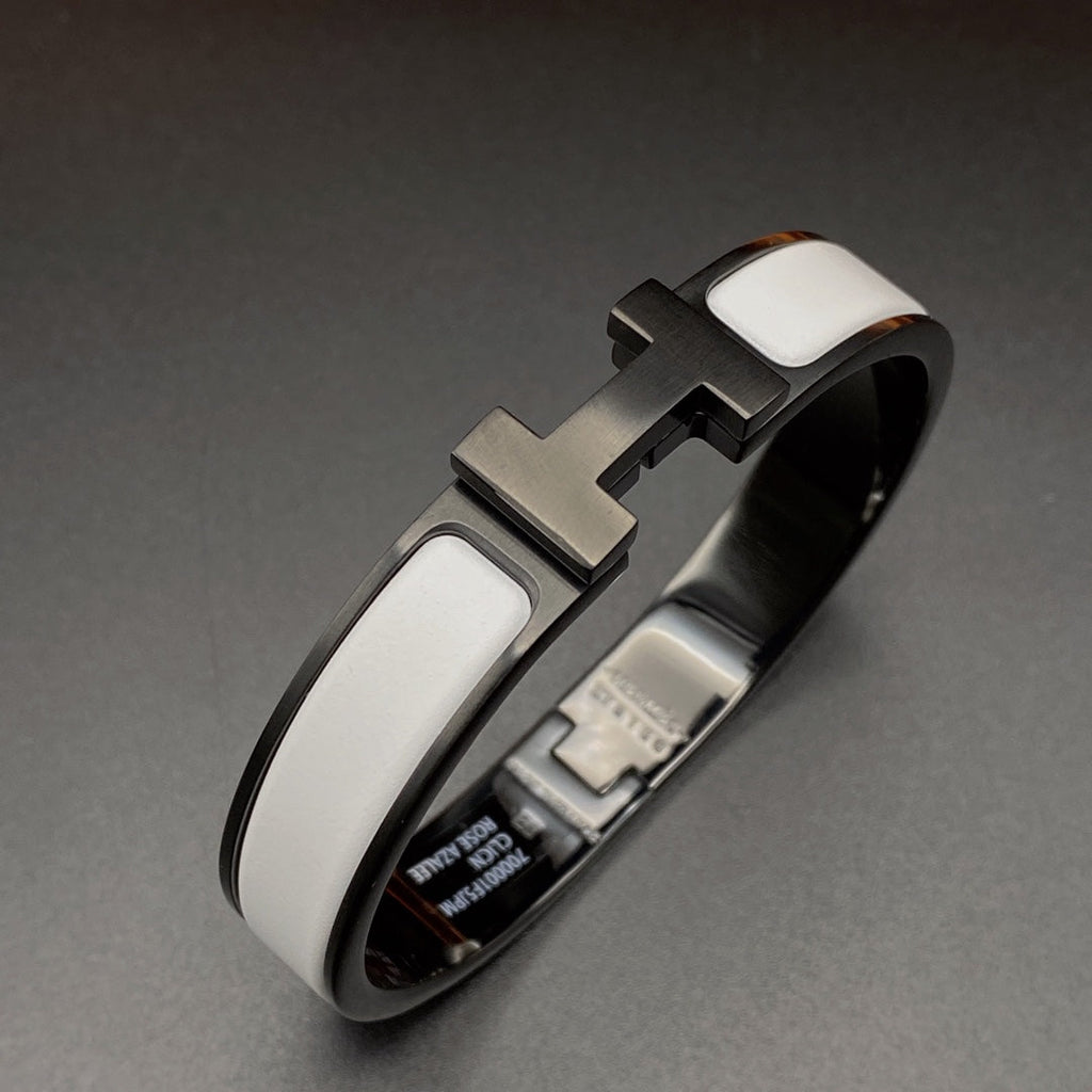 [Marin]H BRACELET 12MM BLACK WHITE CERAMIC