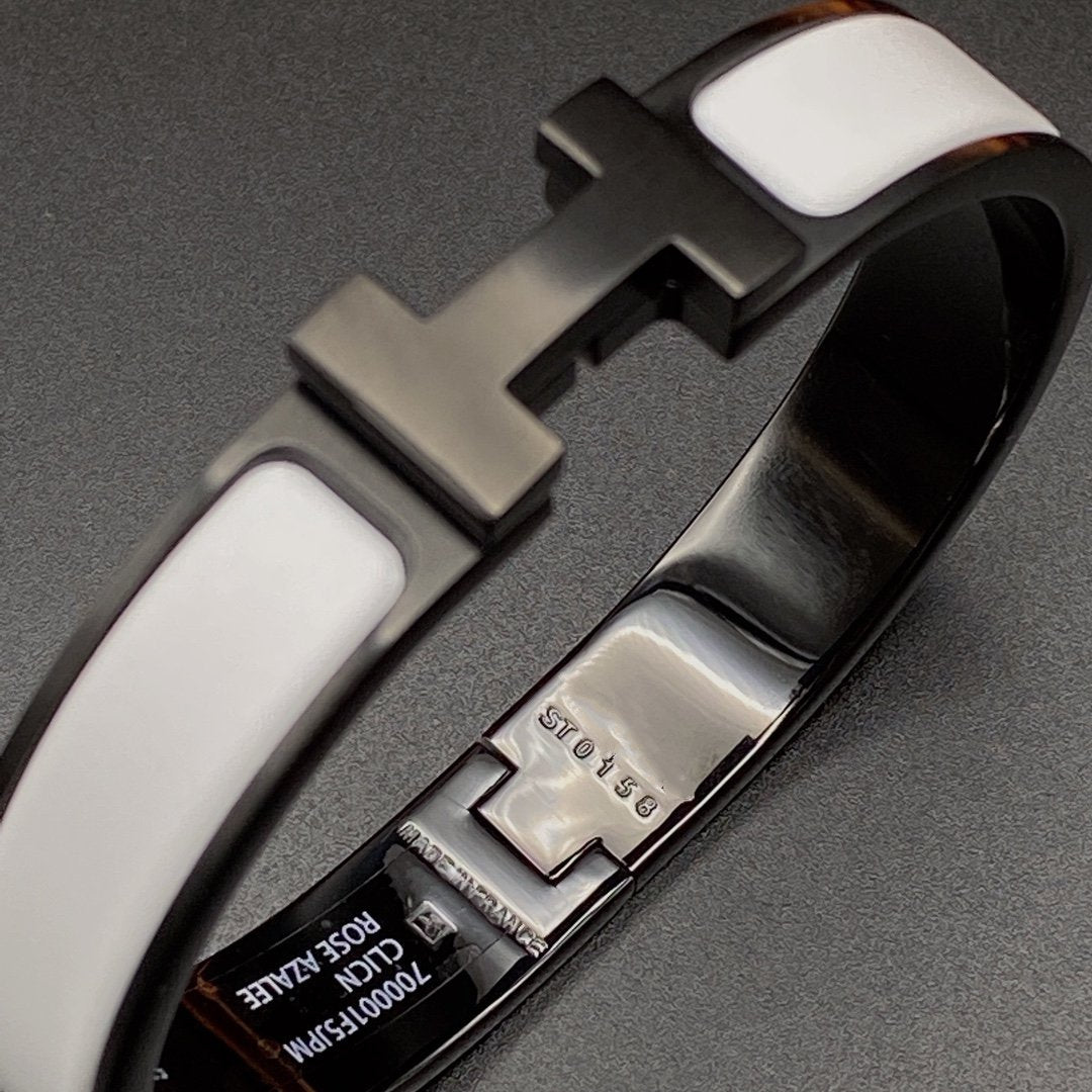 [Marin]H BRACELET 12MM BLACK WHITE CERAMIC
