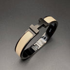 [Marin]H BRACELET 12MM BLACK BEIGE CERAMIC