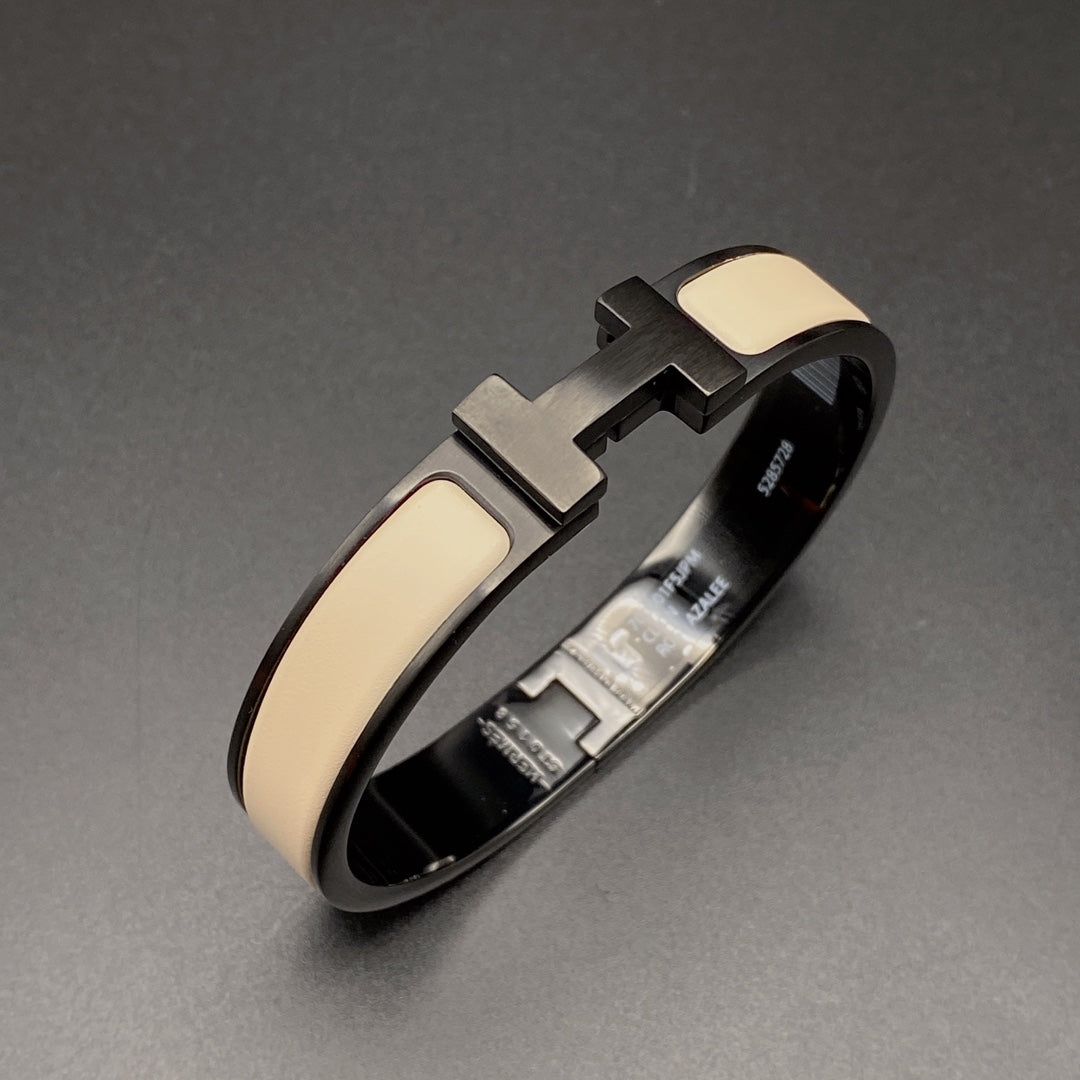 [Marin]Hブレスレット 12MM ブラックベージュセラミック