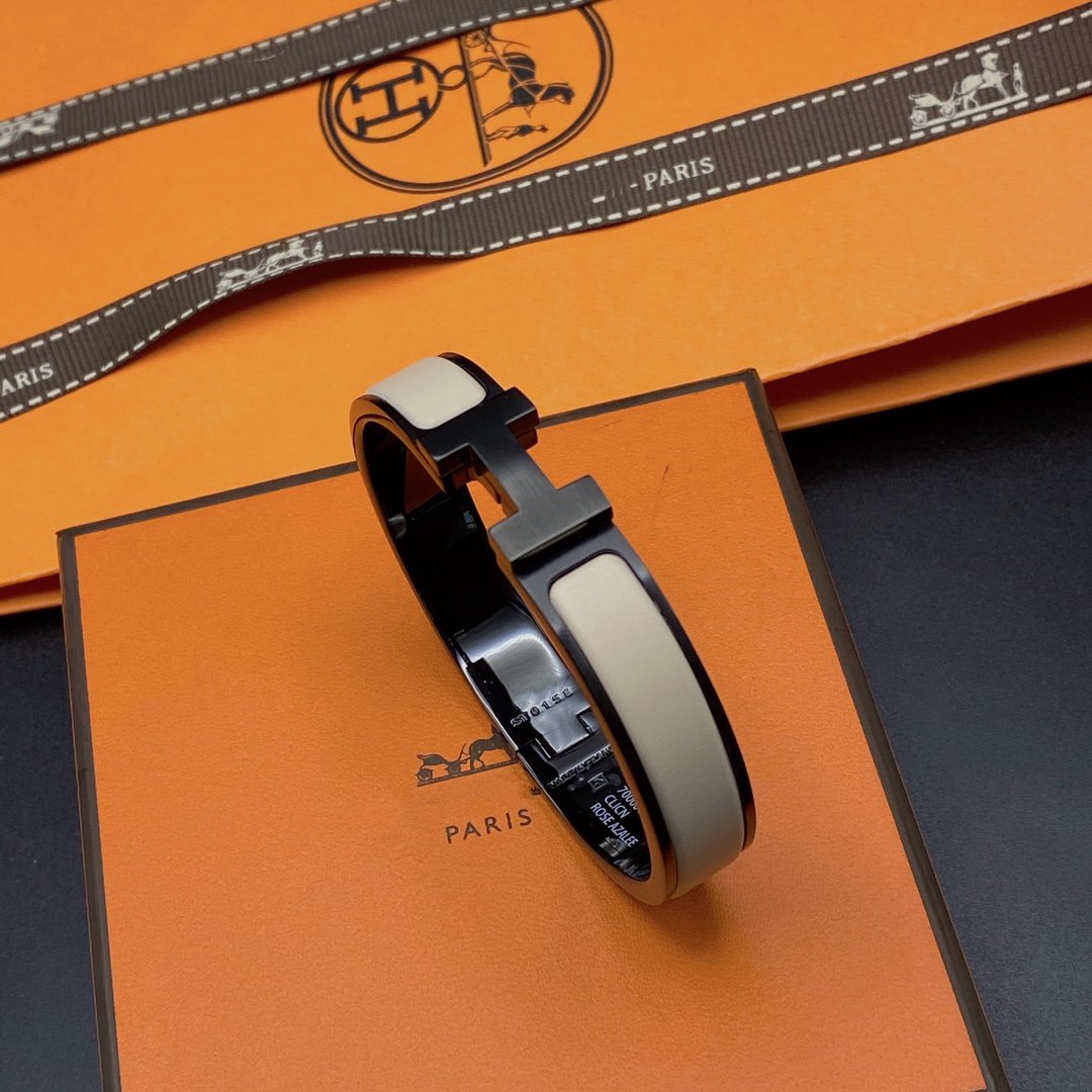 [Marin]Hブレスレット 12MM ブラックベージュセラミック