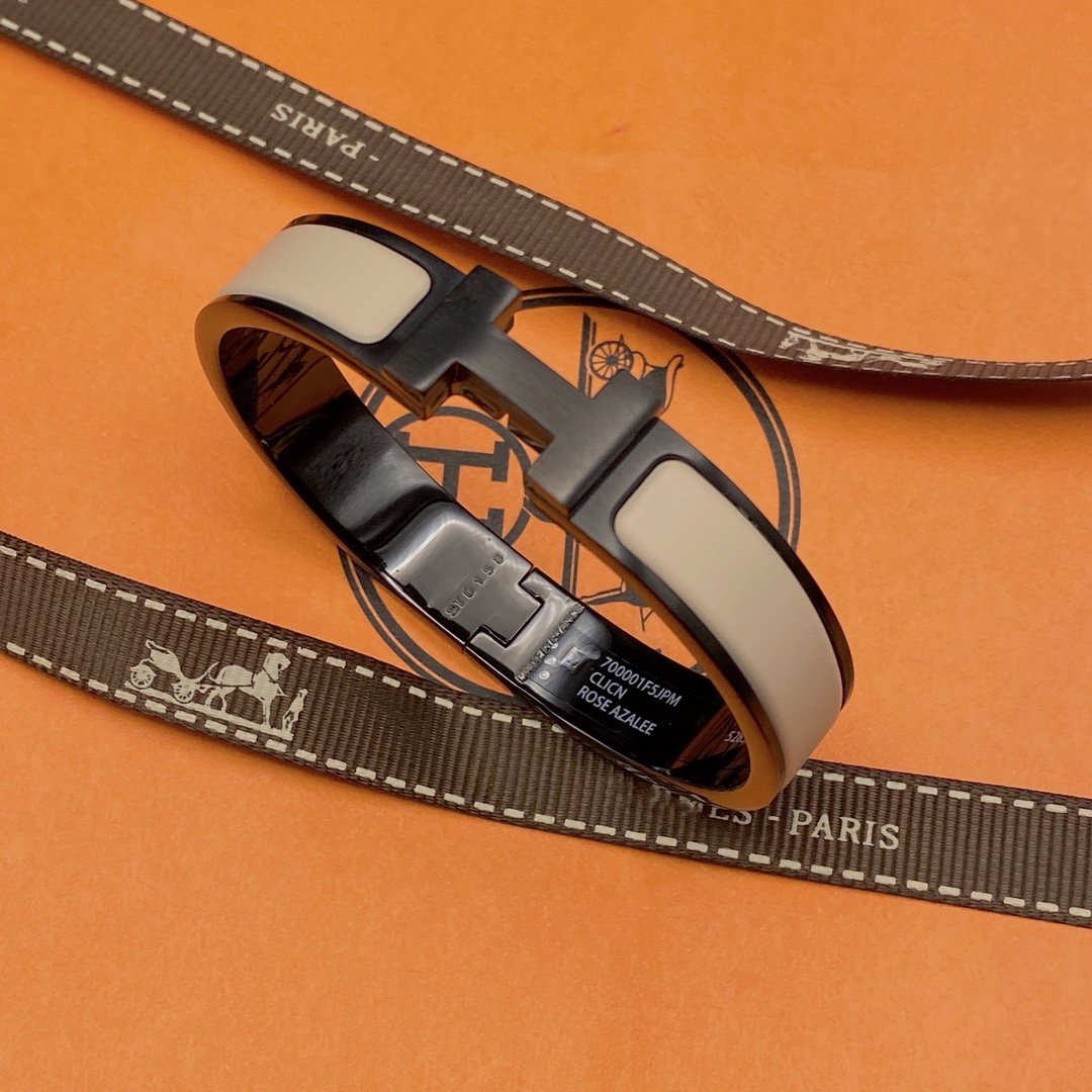 [Marin-Jewelry]H BRACELET 12MM BLACK BEIGE CERAMIC