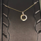 [Marin]TRINITY SILVER GOLD PINK GOLD NECKLACE