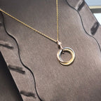 [Marin]TRINITY SILVER GOLD PINK GOLD NECKLACE