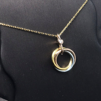[Marin]TRINITY SILVER GOLD PINK GOLD NECKLACE