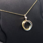 [Marin]TRINITY SILVER GOLD PINK GOLD NECKLACE