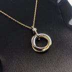 [Marin]TRINITY SILVER GOLD PINK GOLD NECKLACE