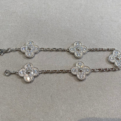 [Marin] CLOVER 5 MOTIF FULL DIAMOND BRACELET COLLECTION