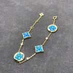 [Marin]ÉTOILE ET SOLEIL TURQUOISE 4 MOTIFS 3 DIAMANTS