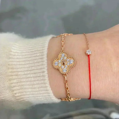 [Marin-Jewelry] CLOVER 5 MOTIF FULL DIAMOND BRACELET COLLECTION