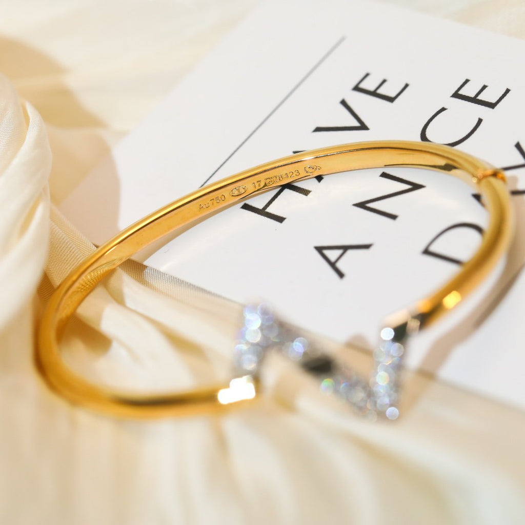 [Marin]VOLTE UPSITE DOWN GOLD DIAMOND BRACELET