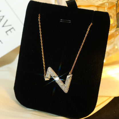 [Marin-Jewelry]VOLT SILVER DIAMOND PEDANT NECKLACE