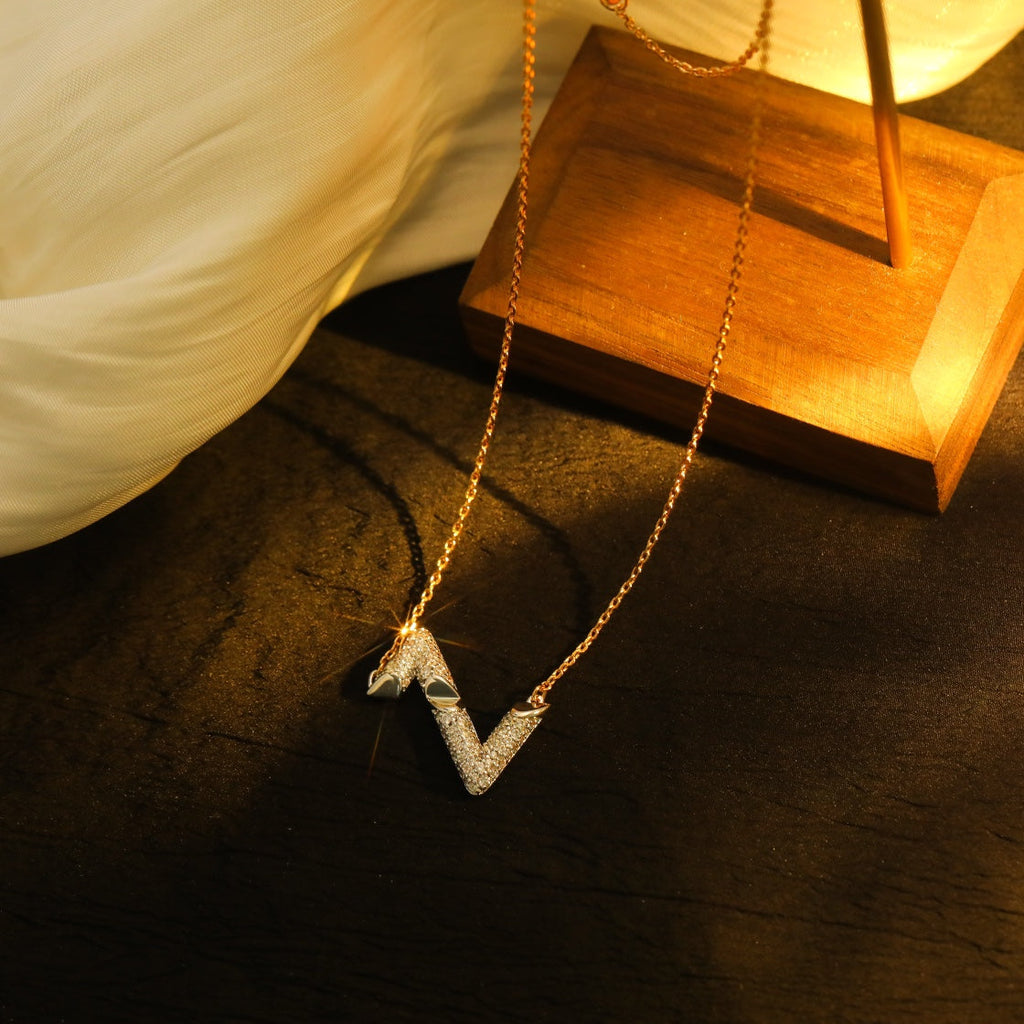 [Marin]COLLIER PENDENTIF VOLT DIAMANT ARGENT