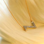 [Marin]COLLIER PENDENTIF VOLT DIAMANT ARGENT