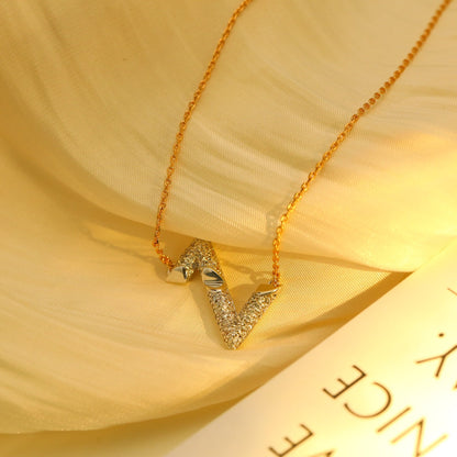 [Marin-Jewelry]VOLT SILVER DIAMOND PEDANT NECKLACE