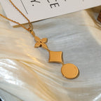 [Marin]COLLIER ÉTOILE ET SOLEIL EN OR ROSE DIAMANTS