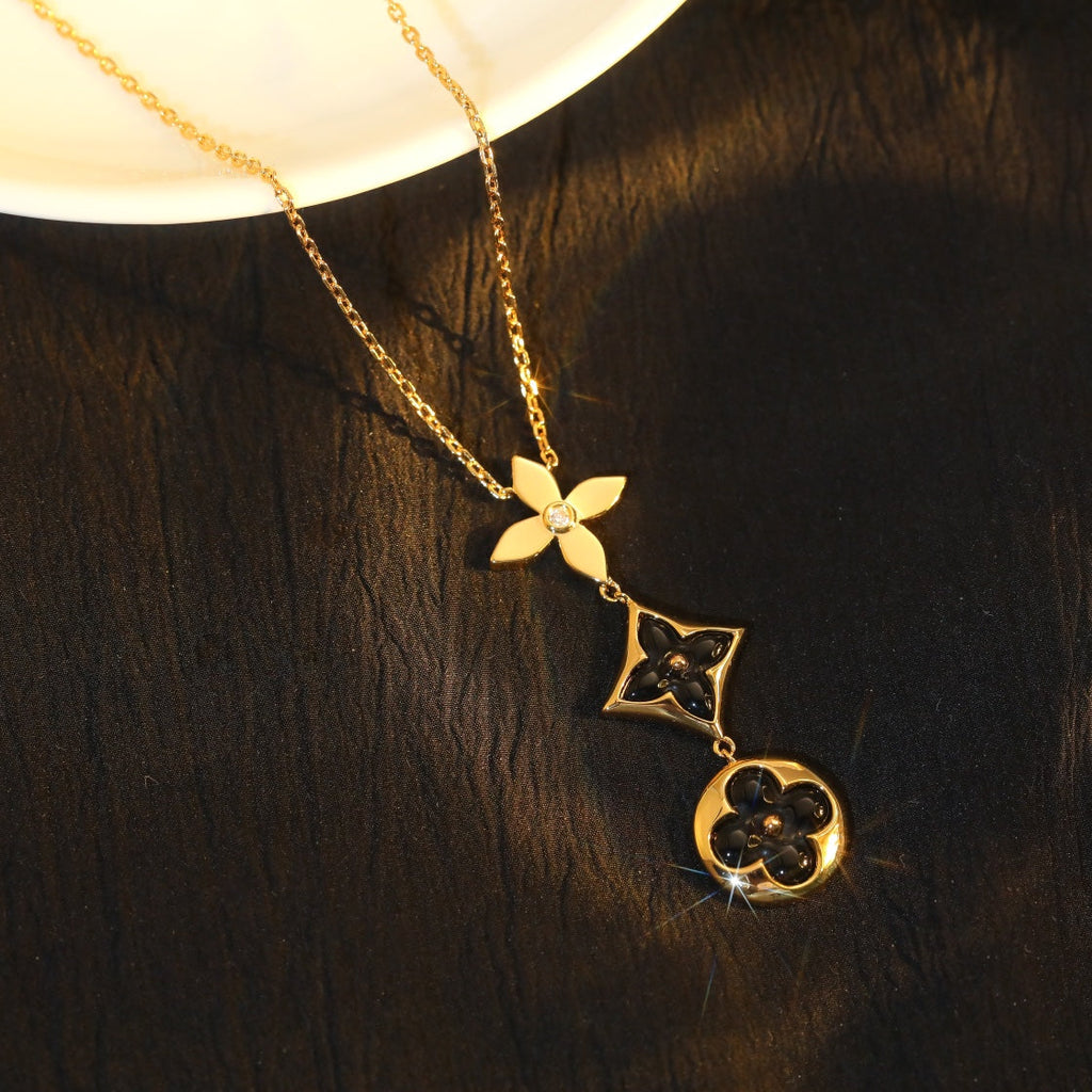 [Marin]COLLIER STAR AND SUN ONYX OR ROSE