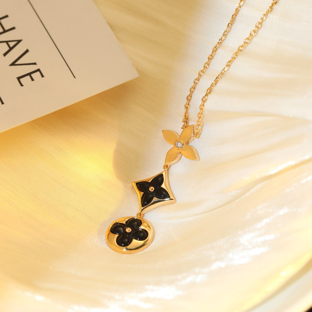 [Marin]COLLIER STAR AND SUN ONYX OR ROSE