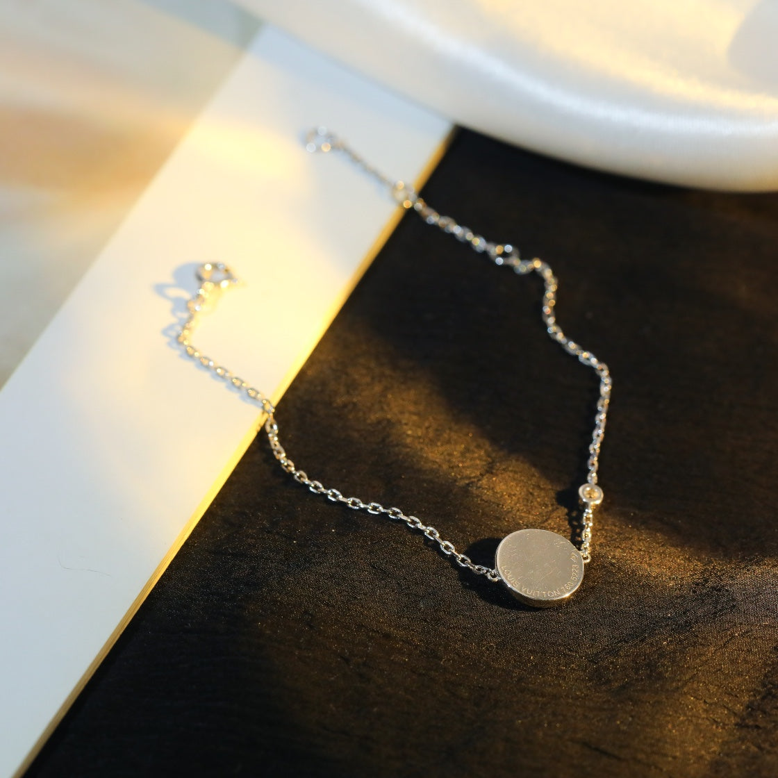 [Marin]SUN MOTIF PINK MOP SILVER BRACELET