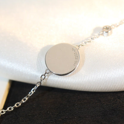 [Marin-Jewelry]SUN MOTIF PINK MOP SILVER BRACELET