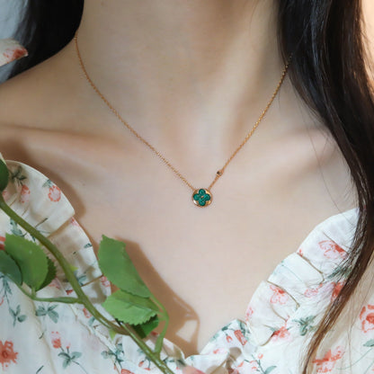 [Marin-Jewelry]SUN PEDANT PINK GOLD 1 DIAMOND NECKLACE