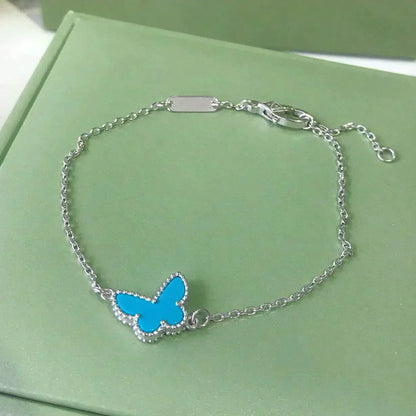 [Marin]BUTTERFLY TURQUOISE BUTTERFLY BRACELET SILVER