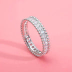 [Marin]BAGUE EN ARGENT SERTIE DE DIAMANTS PERLÉS