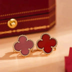 [Marin]CLOVER MEDIUM 1 MOTIFS CARNELIAN BOUCLES D'OREILLES